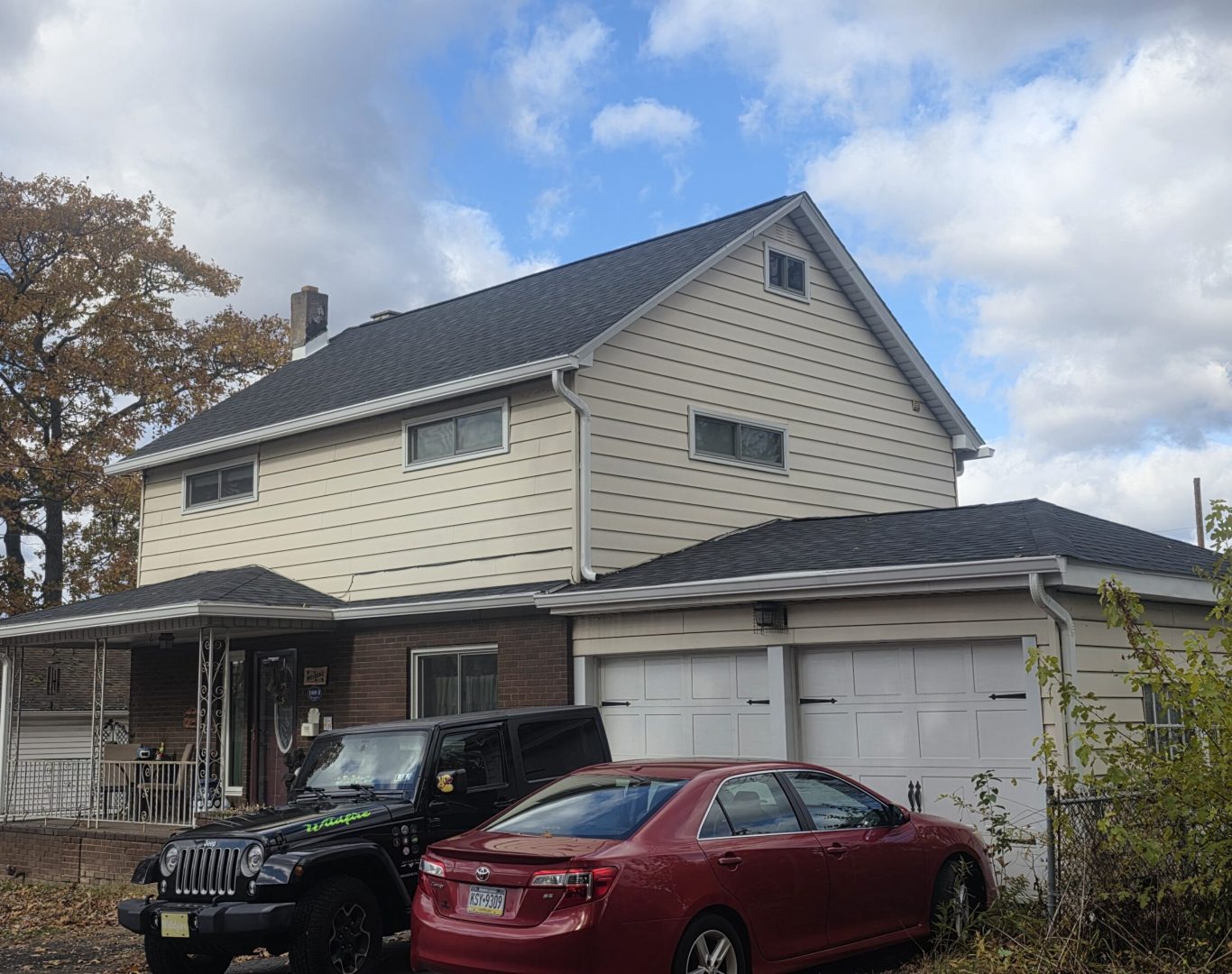 Exterior improvement completed for gutter installation near me in Dallas, PA