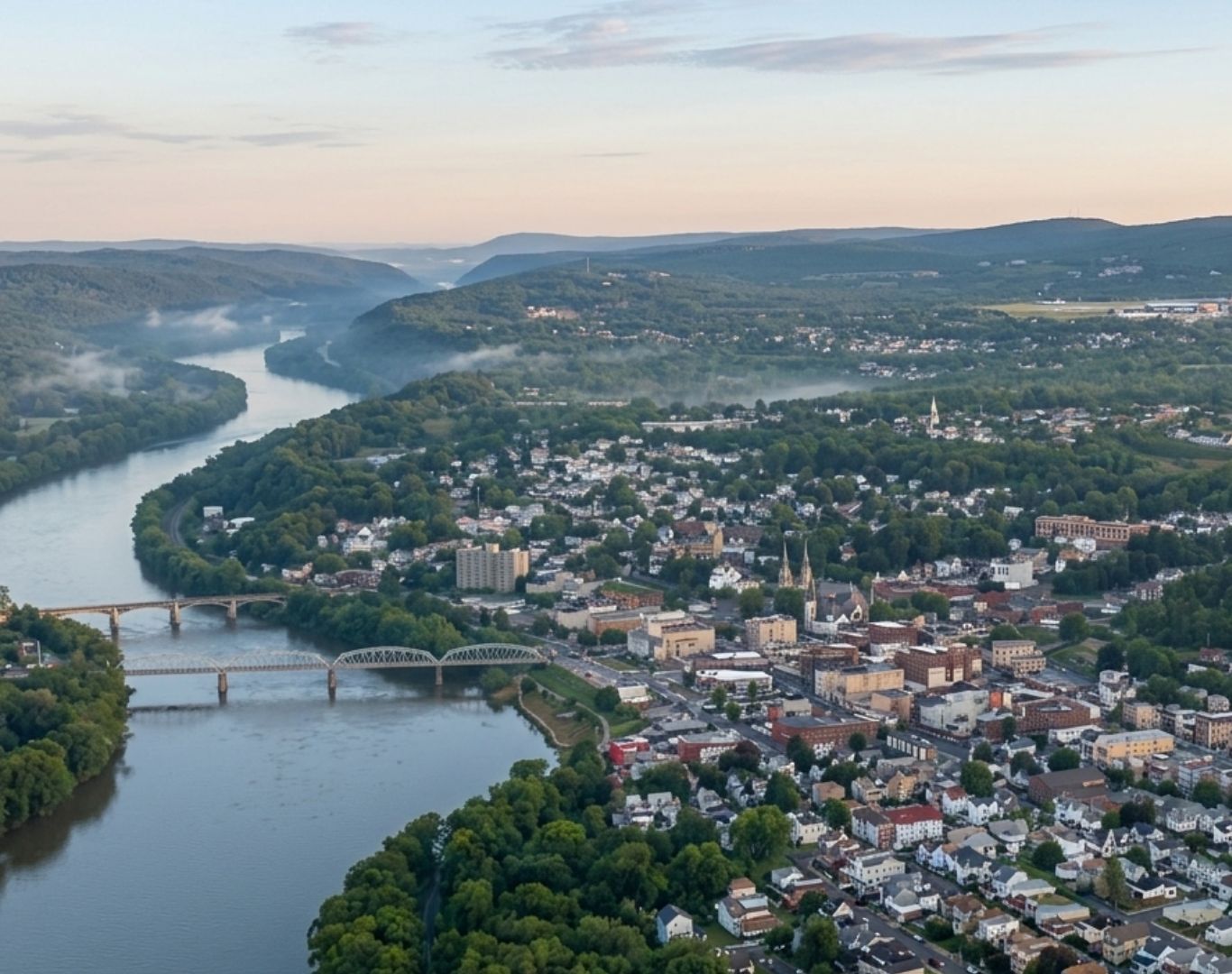 City view of Pittston, PA