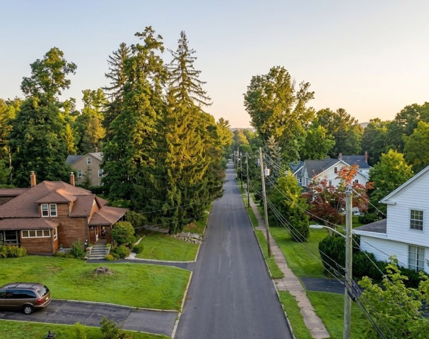 Road view of Dallas, PA