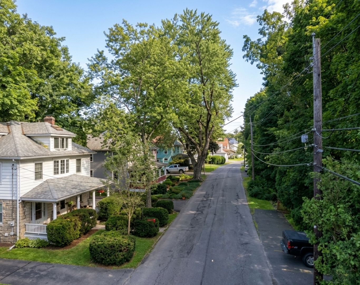 Roadside houses in Shavertown, PA