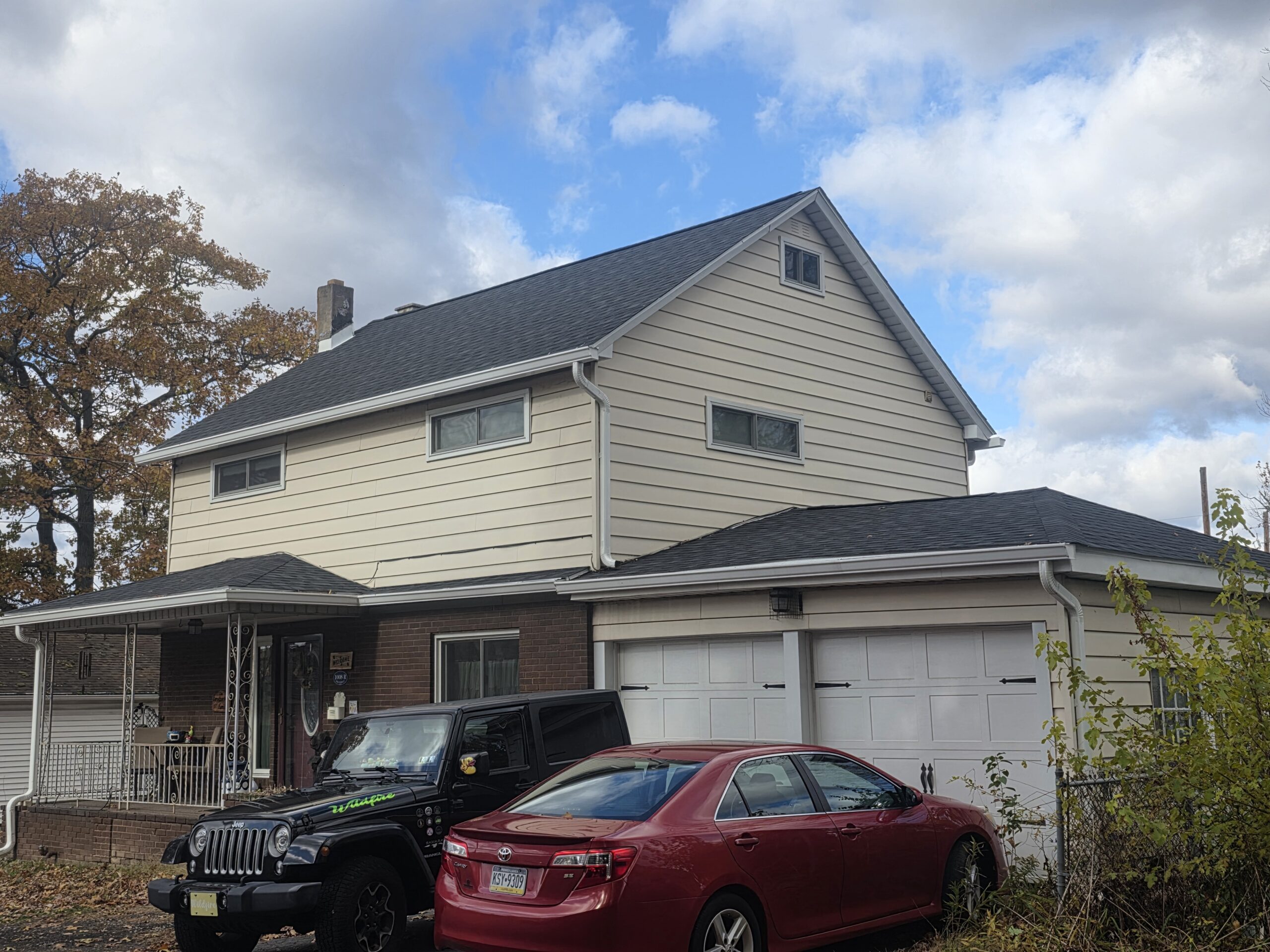 Exterior improvement completed for gutter installation near me in Dallas, PA